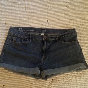 Ann Taylor roll up denim shorts